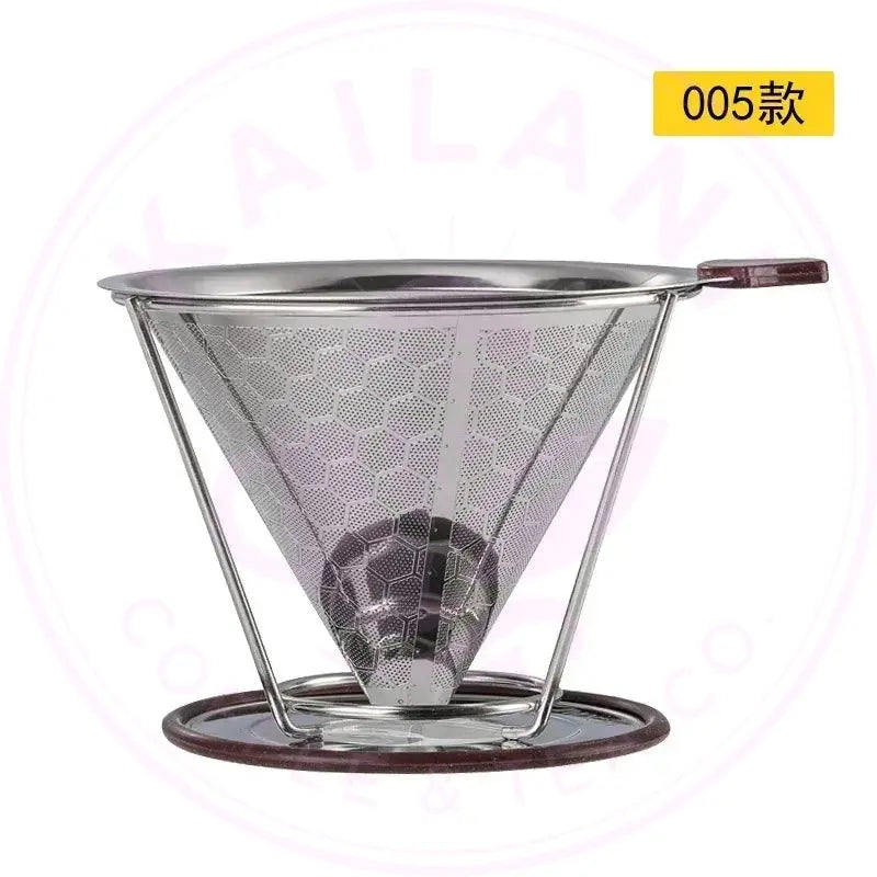 Reusable Coffee Filter Dripper - Double Layer Stainless Steel - Kailani Coffee & Tea Co.