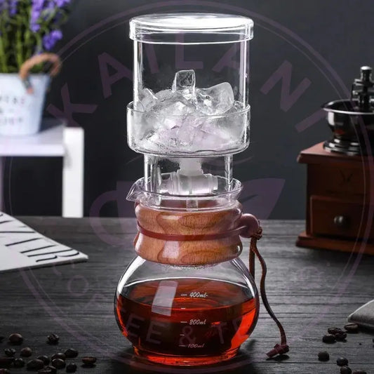DecorBites™ Glass Coffee Kettle Dripper Pot Cold Brew Ice Dripper 400ml Coffee Maker Decorbites