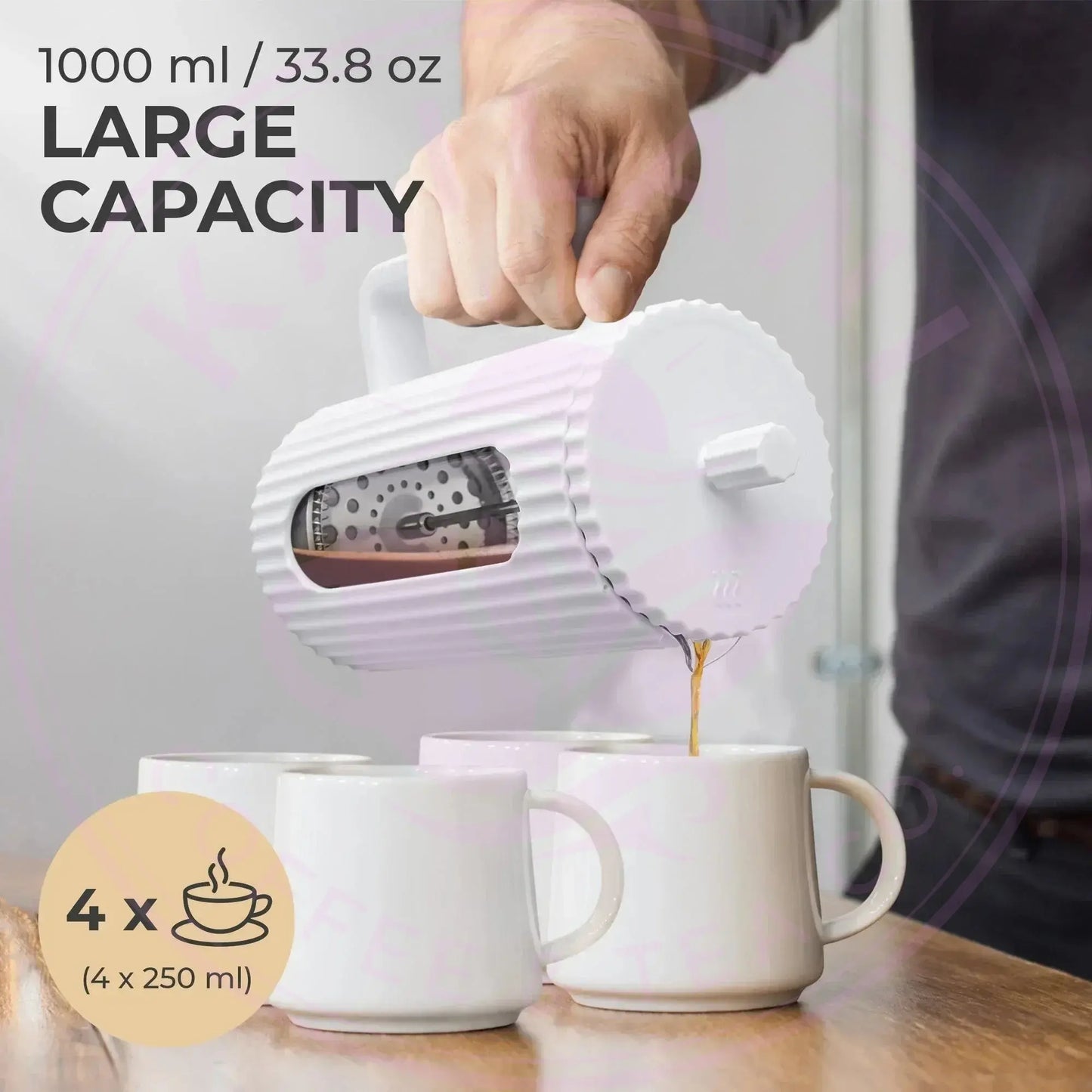 Glass French Press 800ml - Classic Brewing Perfection | KF1114 - Kailani Coffee & Tea Co.