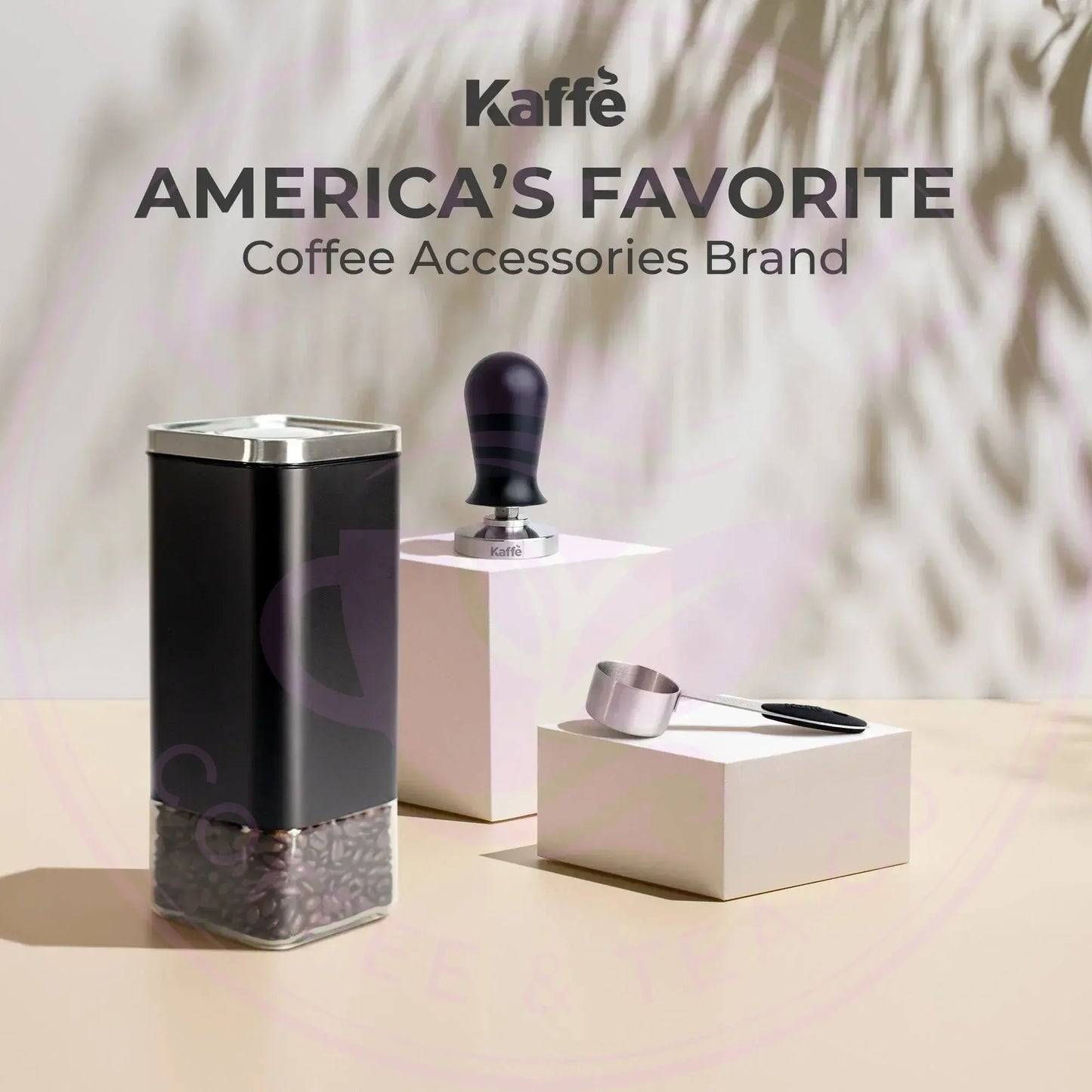 Glass Storage Container | 16oz Square Coffee Jar - Kailani Coffee & Tea Co.