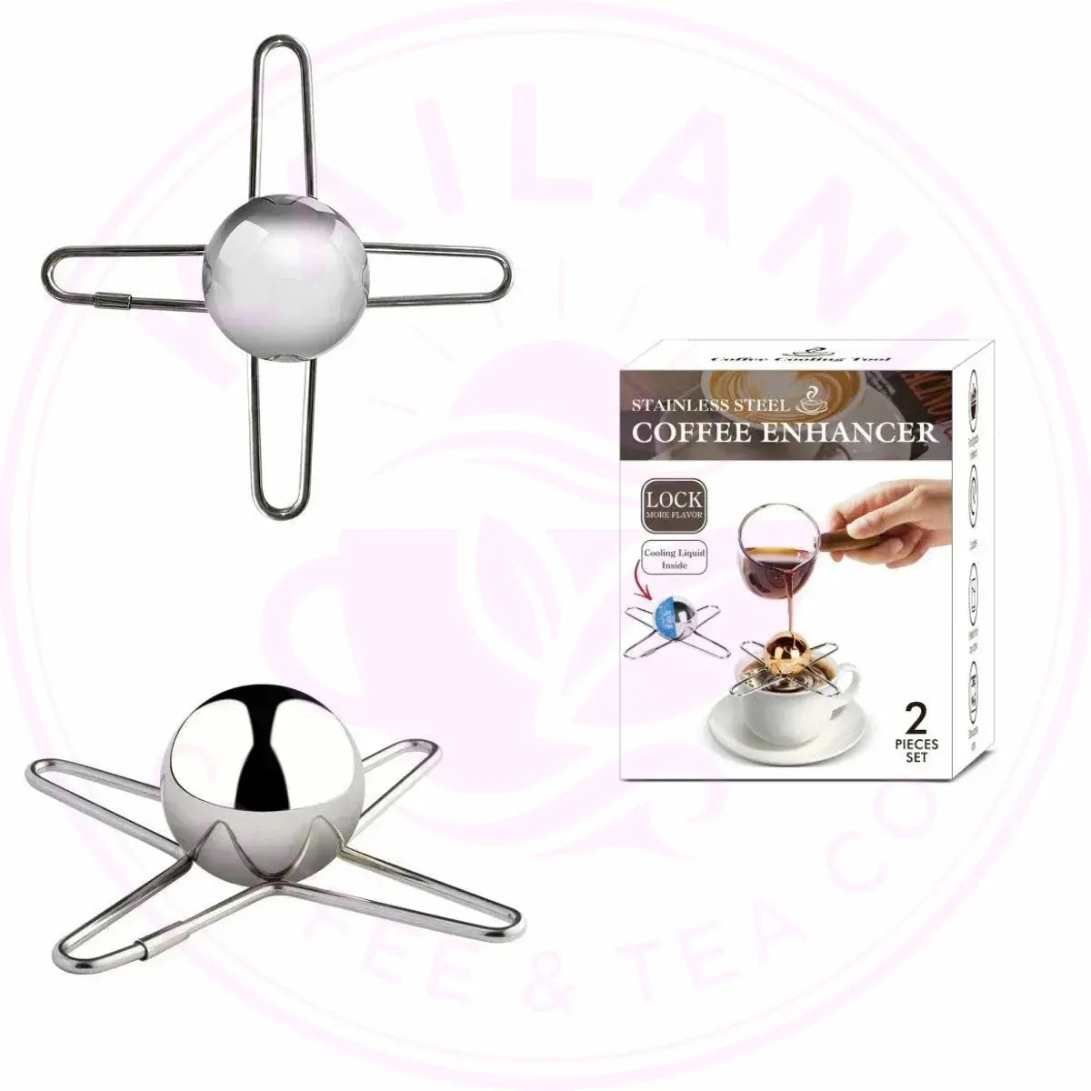 Coffee Ice Puck - Stainless Steel Spherical Drink Chiller - Kailani Coffee & Tea Co.