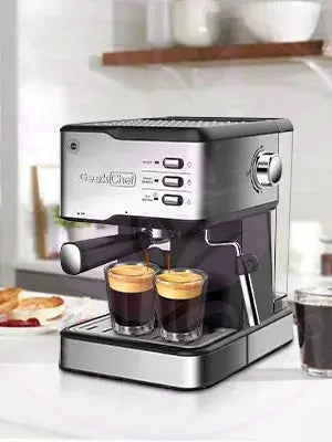 Geek Chef Espresso Machine, Espresso&Cappuccino Latte Maker 20 Bar Coffee Machine Compatible With ESE POD Capsules Filter&Milk Frother Steam Wand, 950W, 1.5L Water Tank,Ban