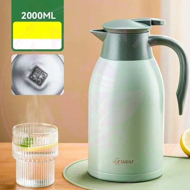 2000ML Mega Thermal Pot - 48-Hour Hot & Cold Insulated Coffee Teapot - Kailani Coffee & Tea Co.