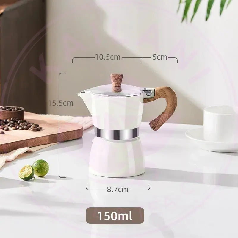 DecorBites™ 300ml Classic Coffee Machine by GIANXI: Aluminum Italian Stove Top Mocha Pot Decorbites