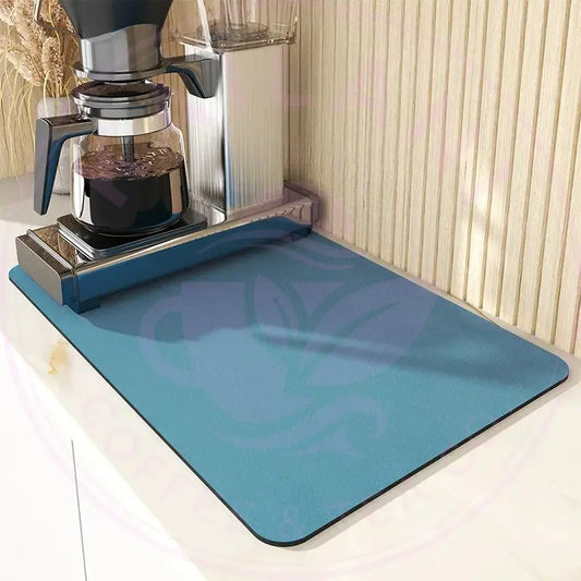 DecorBites™ Espresso Machine Mat Absorbent Kitchen Coffeware for Countertops Decorbites