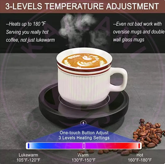Versatile 110V/220V Electric Coffee Mug Warmer - Keep Your Drinks Hot with Our Stylish Heating Pad Coaster! Perfect for Tea, Milk, and More!