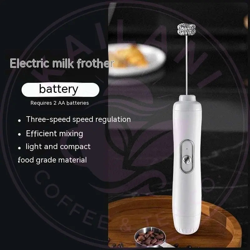 Milk Frother Egg Beater Coffee Frother Household Electric Milk Stirring Battery Handheld Blender Royalessencelux