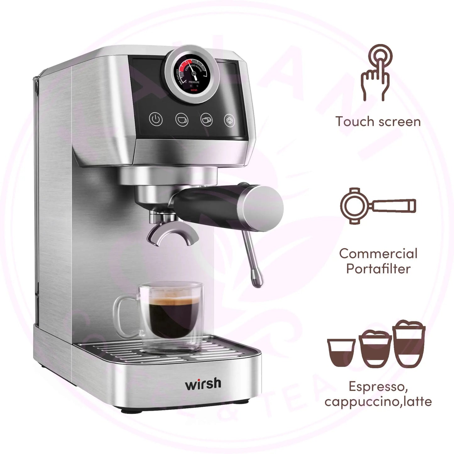 Espresso Machine 20 Bar - Wirsh Home Barista Plus