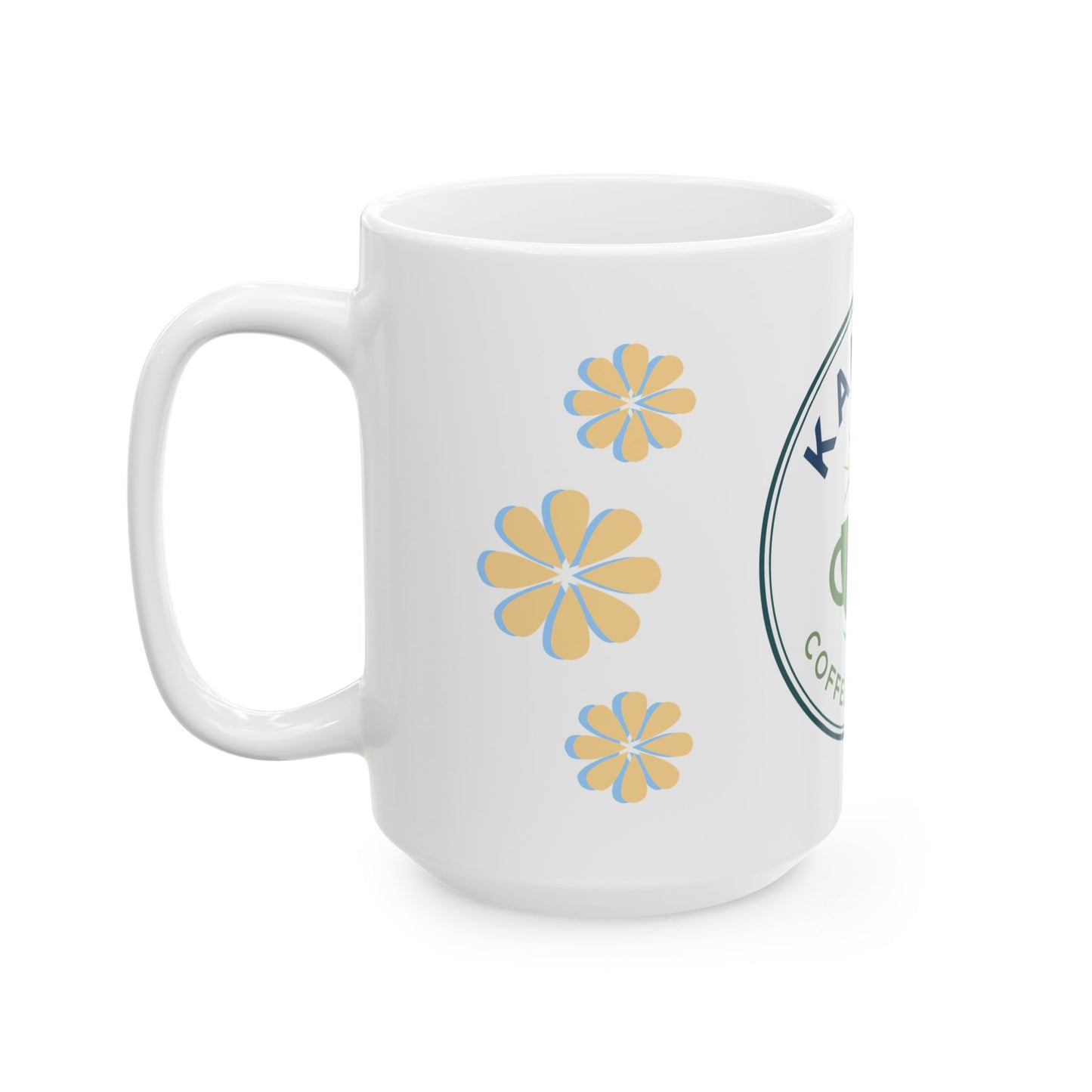 Floral Ceramic Coffee Mug - Kailani Coffee & Tea Co.