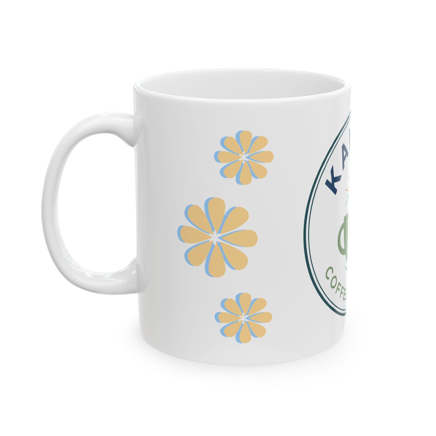 Floral Ceramic Coffee Mug - Kailani Coffee & Tea Co.