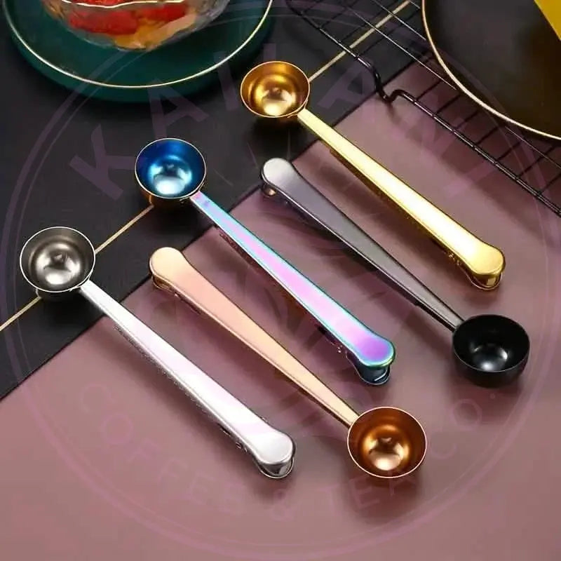 2-in-1 Stainless Steel Coffee Spoon and Sealing Clip