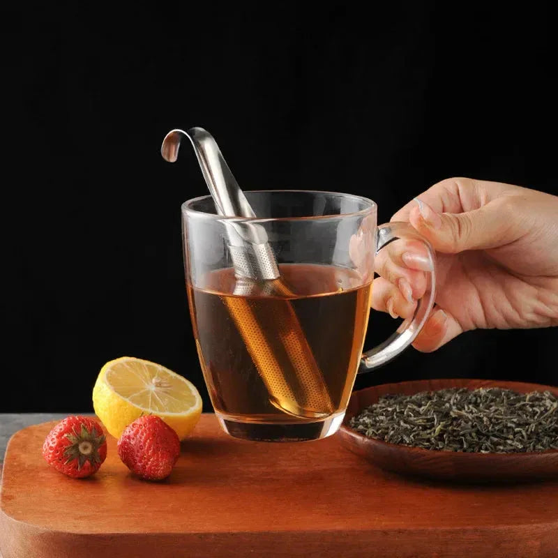 Stainless Steel Tea Infuser | Pipe Design Strainer - Kailani Coffee & Tea Co.