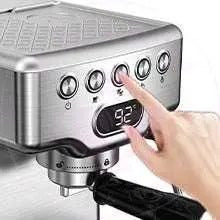 Geek Chef Espresso Machine, 20 Bar Espresso Machine With Milk Frother For Latte, Cappuccino, Macchiato, For Home Espresso Maker, 1.8L Water Tank, Stainless Steel, Ban On Amazon Royalessencelux