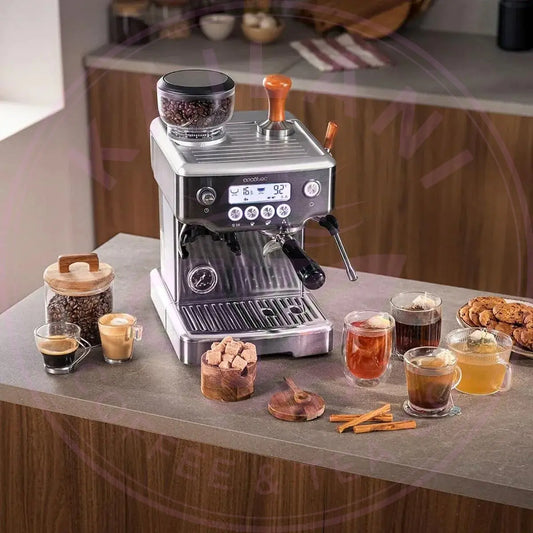 Cecotec Espresso Machine Power Espresso 20 Barista 20bar 2200W grinder steamer Cecotec