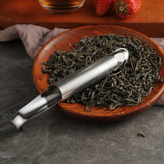 Stainless Steel Tea Infuser | Pipe Design Strainer - Kailani Coffee & Tea Co.