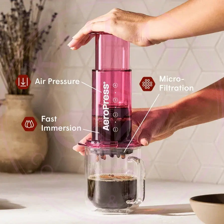 AeroPress Coffee Maker - Clear  & Colors AeroPress