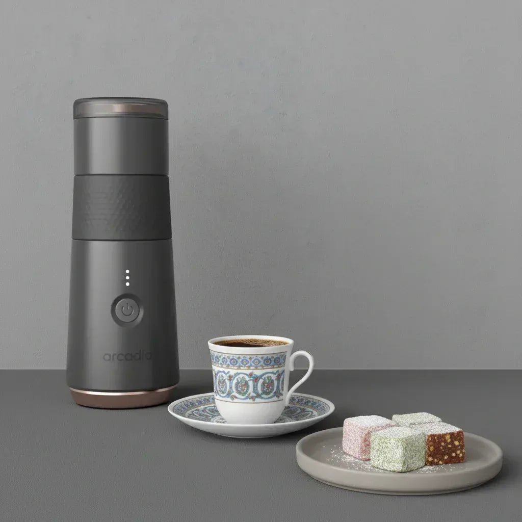 Arcadia Go Portable Turkish Coffee Maker - Black - Kailani Coffee & Tea Co.