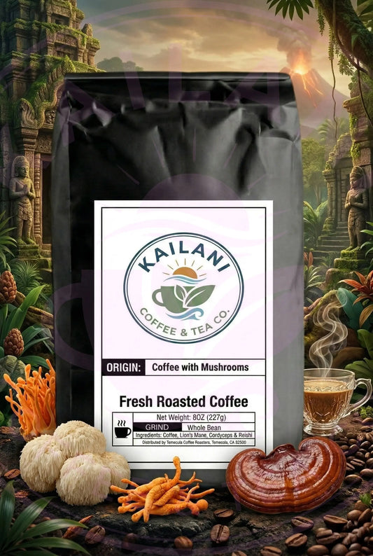 Kailani Coffee | Coffee with Mushrooms | Dark Roast - 8oz