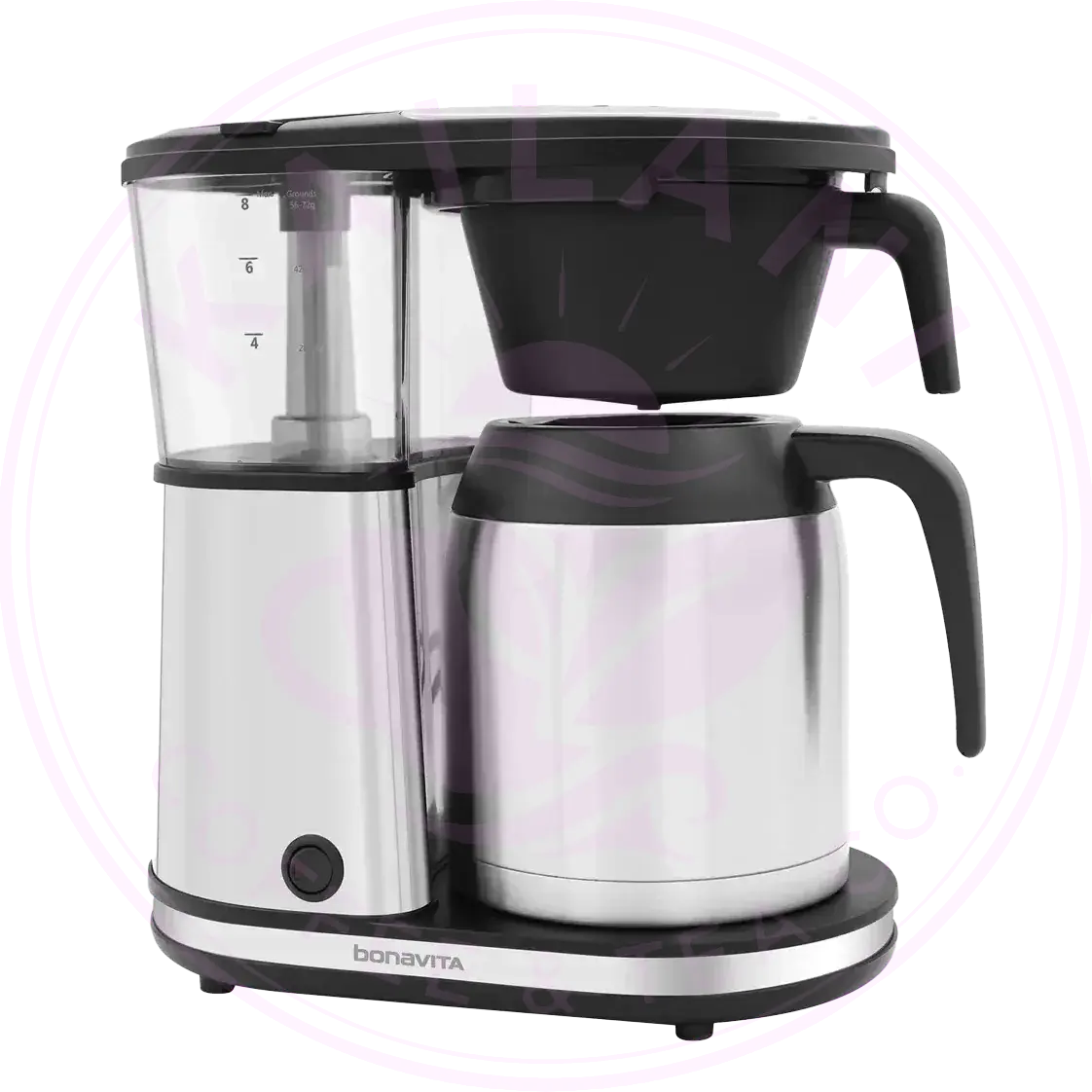 Connoisseur 8-Cup Drip Coffee Brewer One-Touch with Thermal Carafe and Hanging Basket - SCA Certified Home Brewer Bonavita