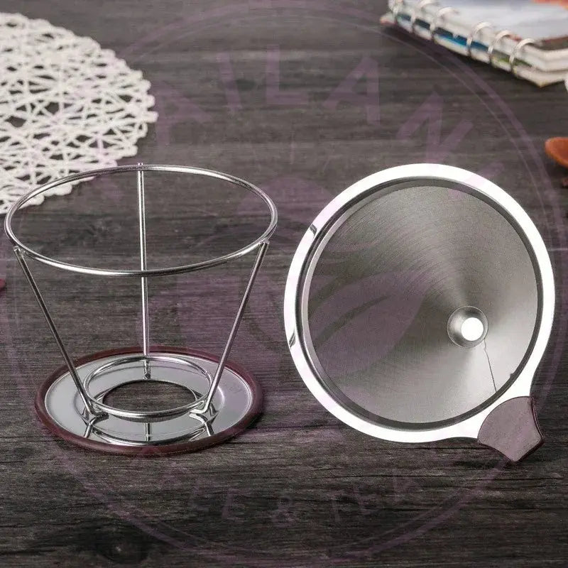 Reusable Coffee Filter Dripper - Double Layer Stainless Steel - Kailani Coffee & Tea Co.