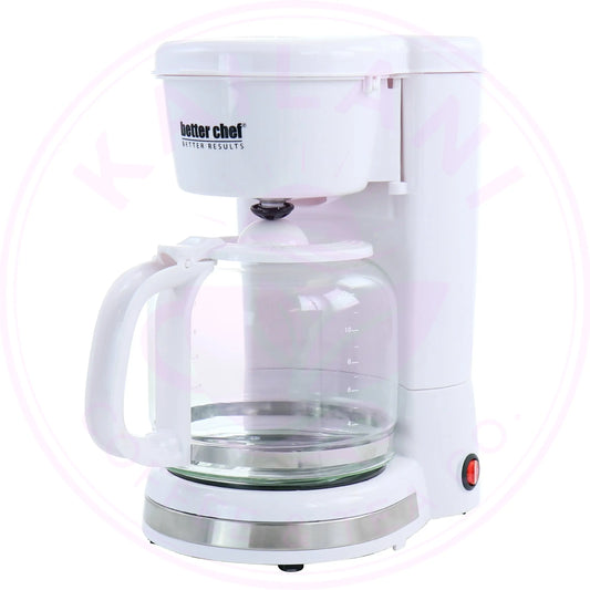 Better Chef 12 Cup 900 Watt Coffee Maker in White LuxuryLifeWay Online Store
