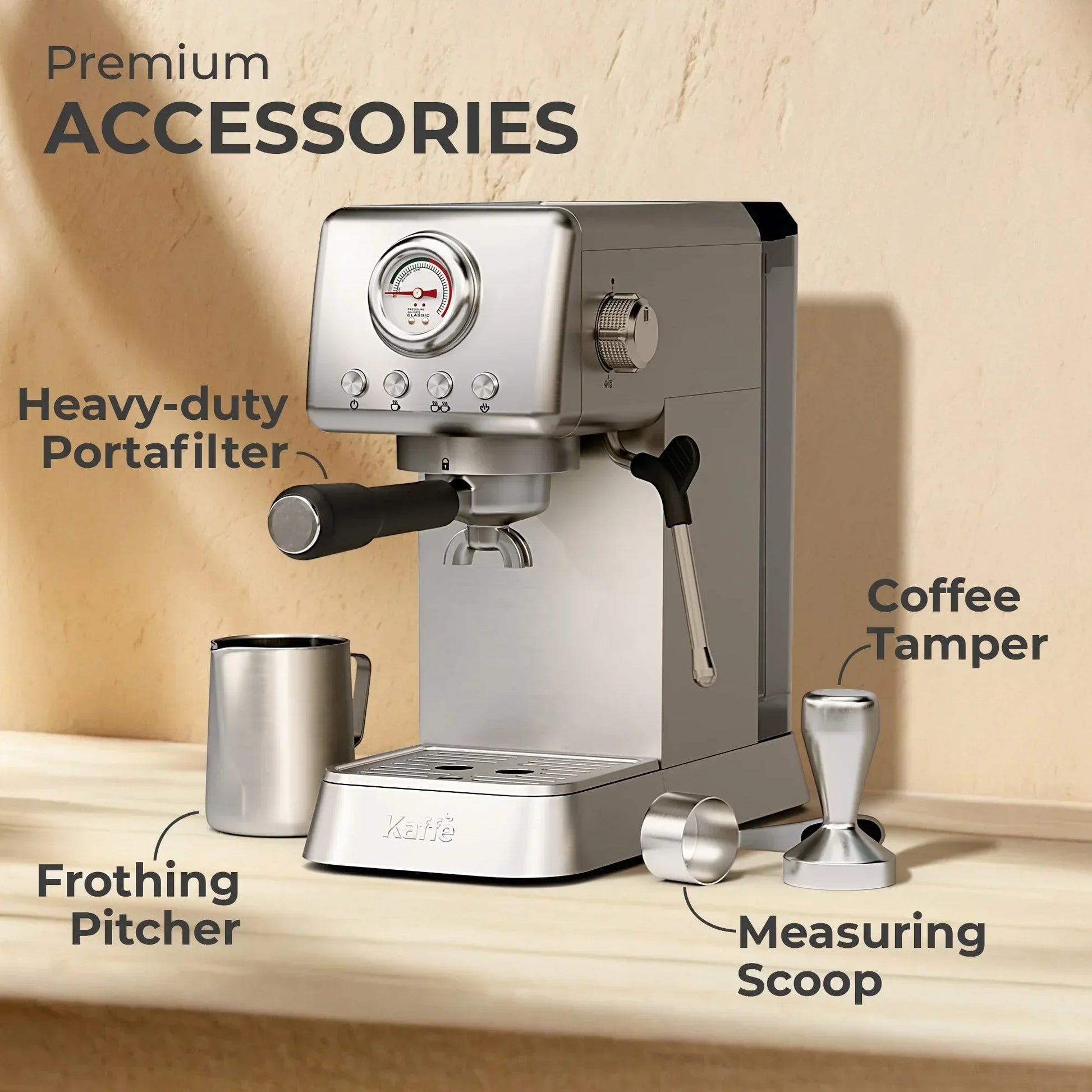 Espresso Coffee Machine with Milk Frother KF1000X - Kailani Coffee & Tea Co.