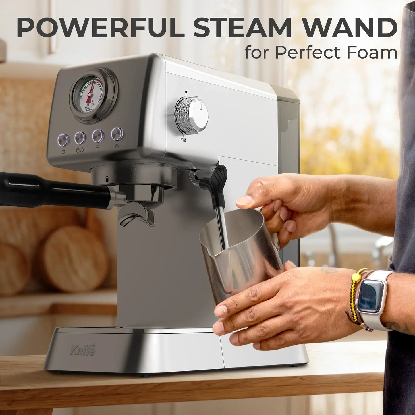 Espresso Coffee Machine with Milk Frother KF1000X - Kailani Coffee & Tea Co.