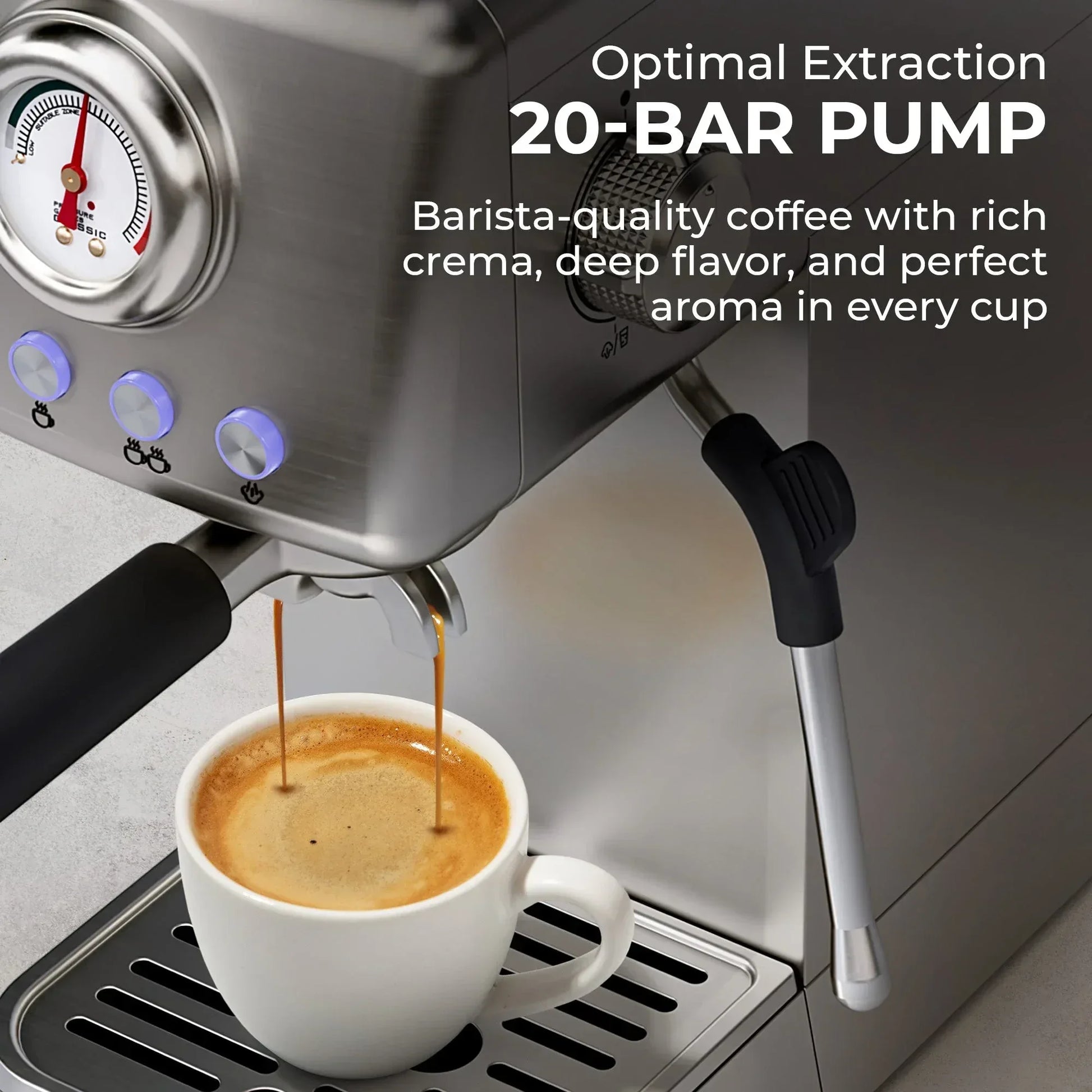 Espresso Coffee Machine with Milk Frother KF1000X - Kailani Coffee & Tea Co.