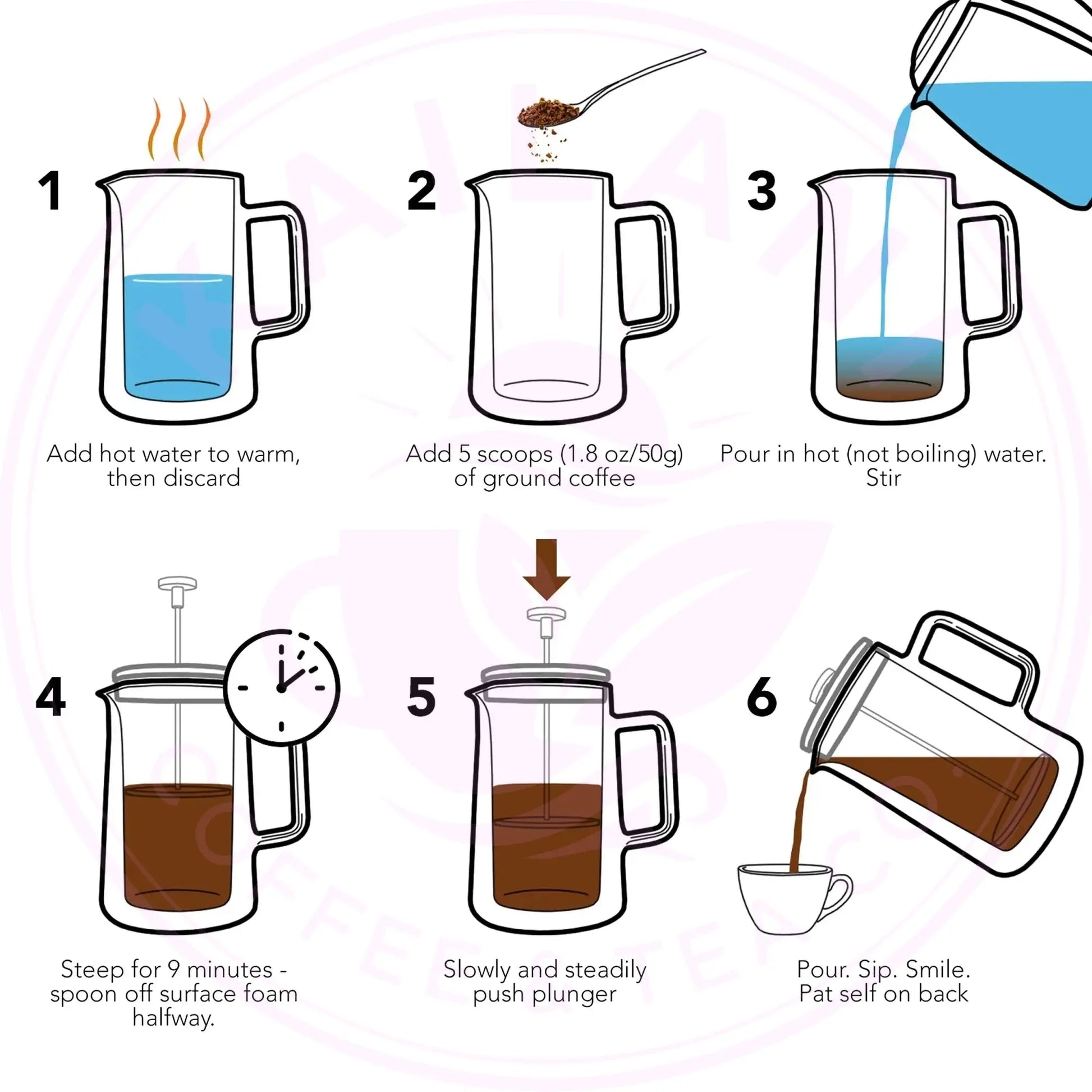 Stainless Steel French Press | Bold Coffee Maker - Kailani Coffee & Tea Co.