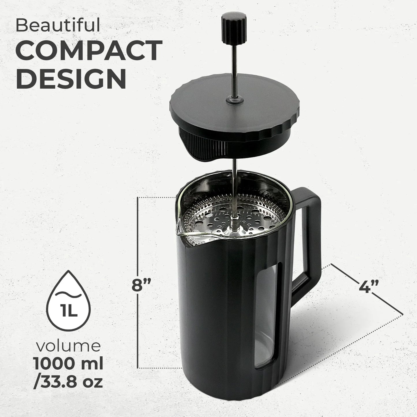 French Press Essentials Bundle – (Black) - Kailani Coffee & Tea Co.