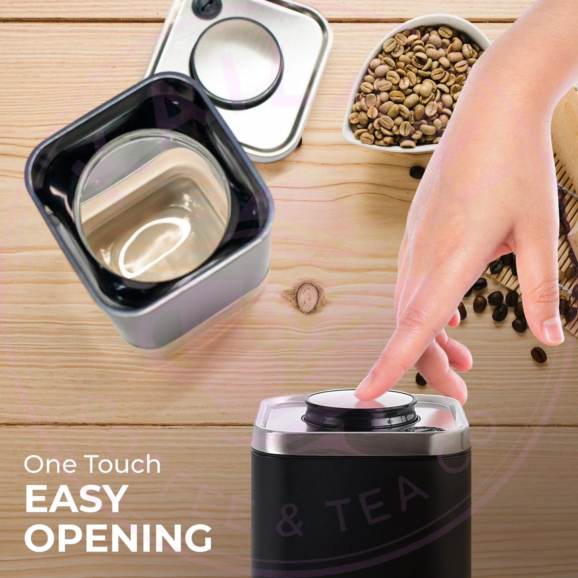8oz Square Glass Storage Container, KF3020S Kaffe Products