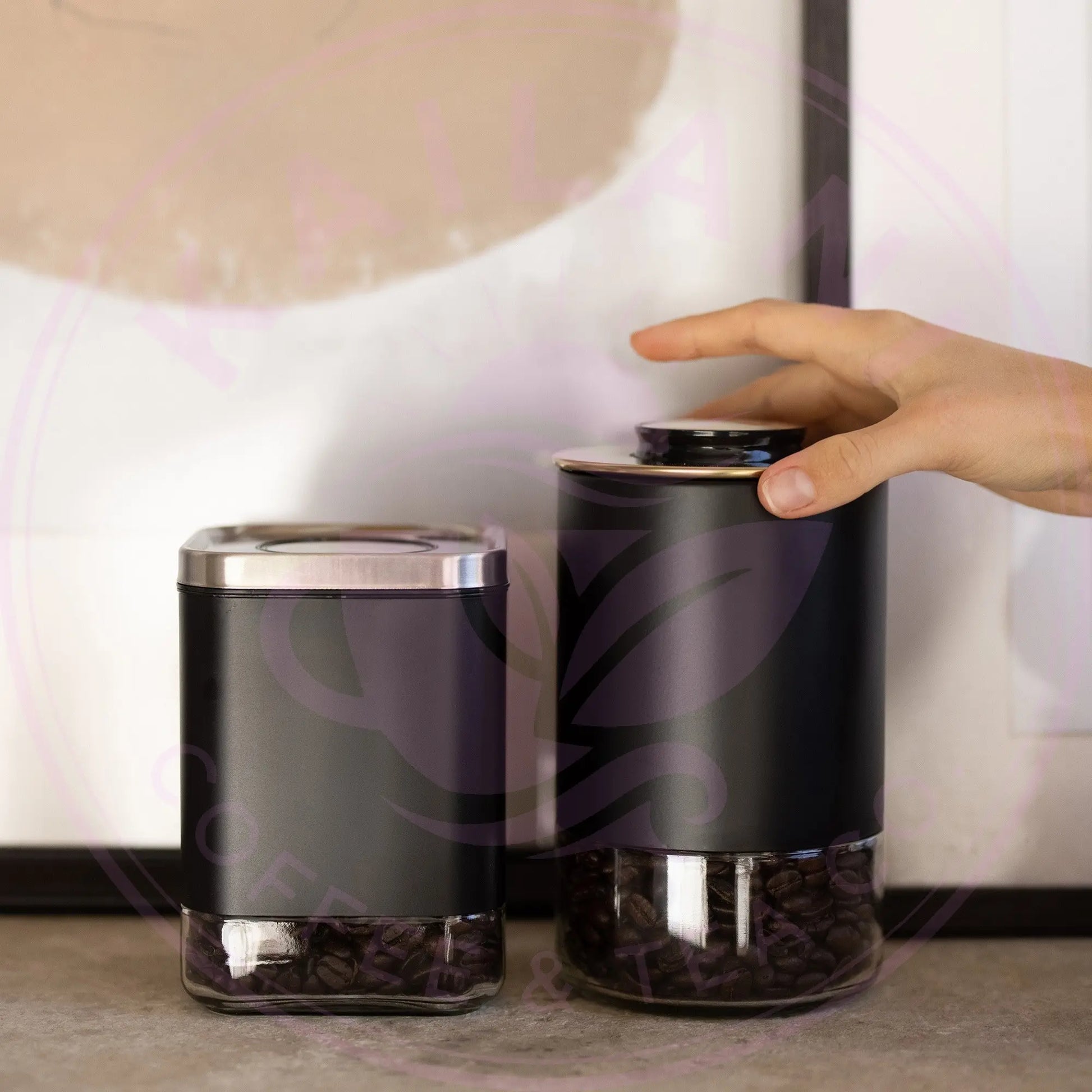 Glass Storage Container 8oz - Airtight Coffee Canister Kaffe Products