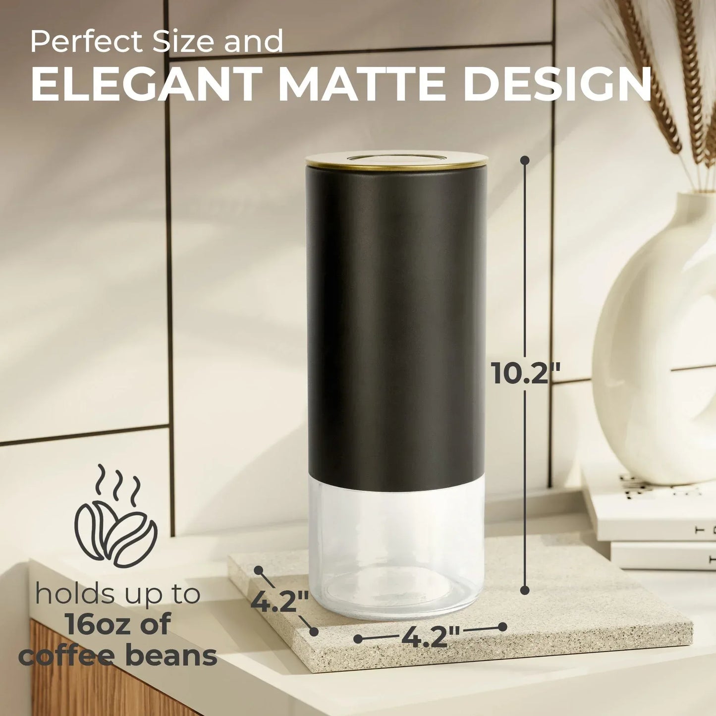 Glass Storage Container | 16oz Round Coffee Keeper - Kailani Coffee & Tea Co.