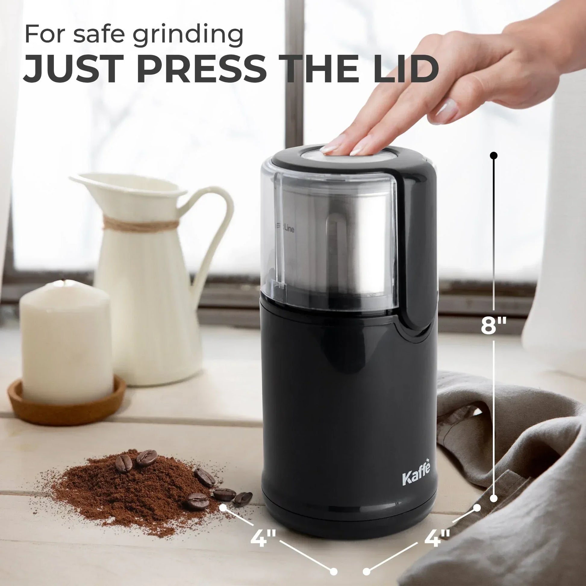 Blade Coffee Grinder with Removable Cup - Fast Fresh Grounds | KF5010 - Kailani Coffee & Tea Co.