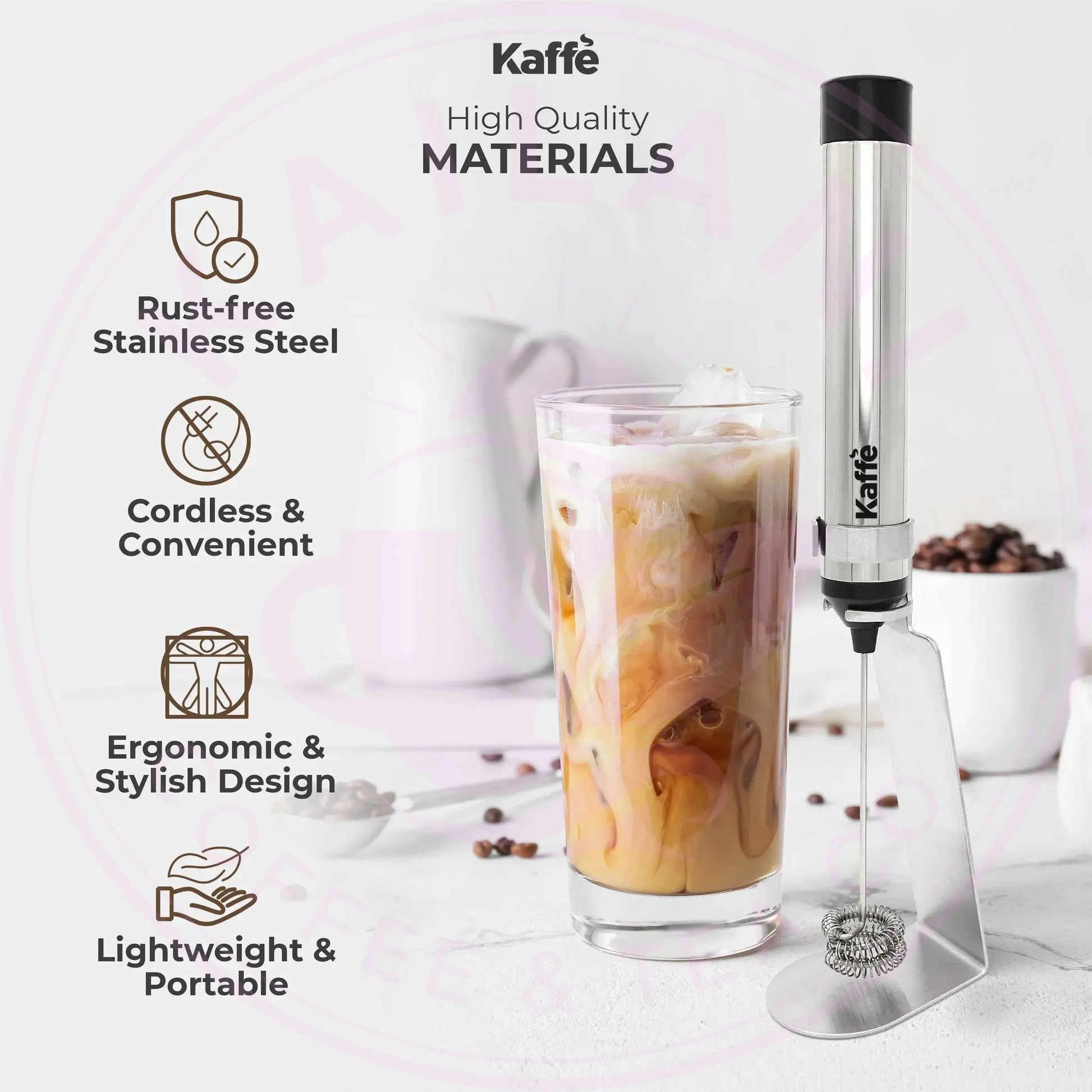 Handheld Milk Frother (USB Rechargeable), KF6022 Kaffe Products