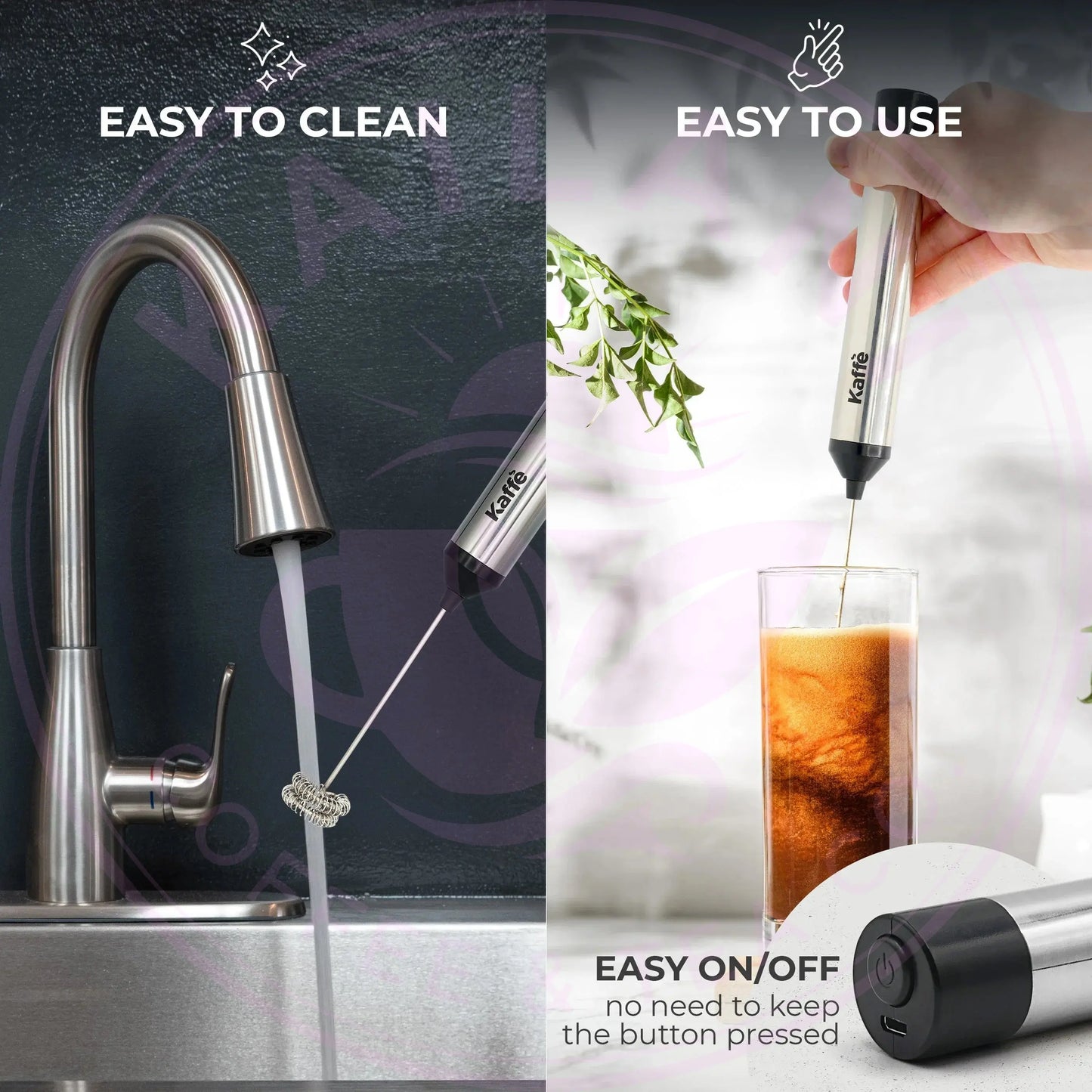 Handheld Milk Frother (USB Rechargeable), KF6022 Kaffe Products