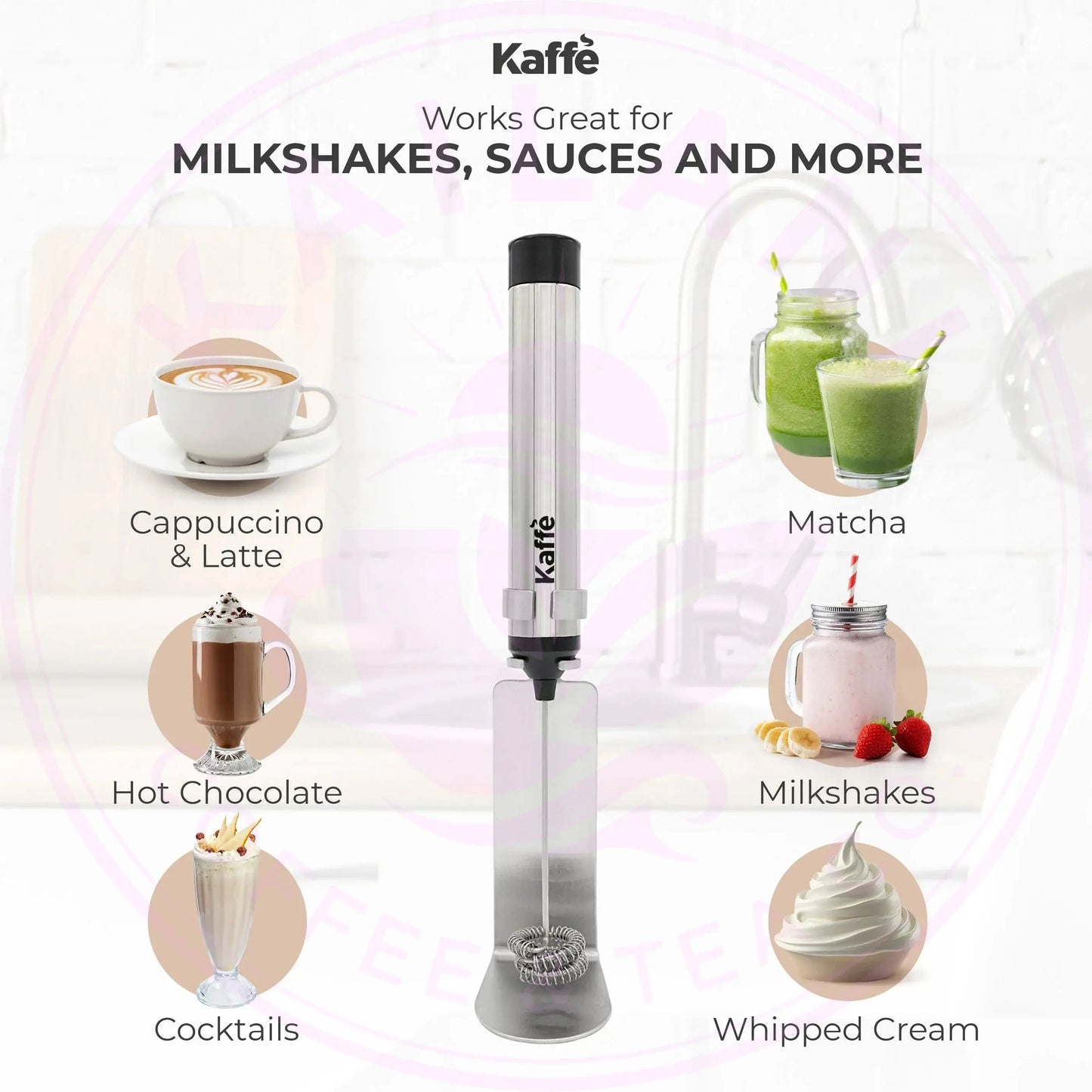 Handheld Milk Frother (USB Rechargeable), KF6022 Kaffe Products
