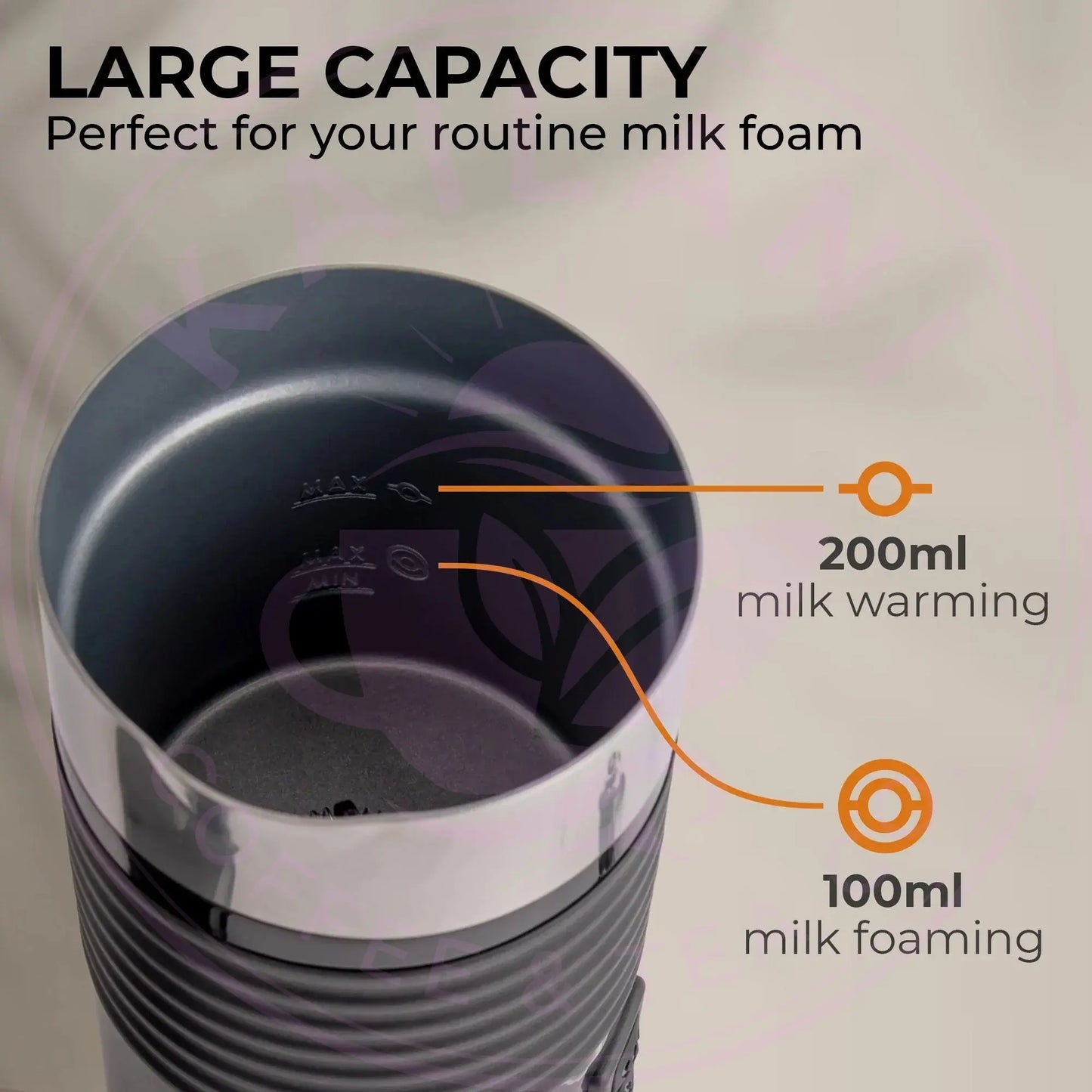 Pour-in Milk Frother w/ Silicone Base, KF6061 Kaffe Products