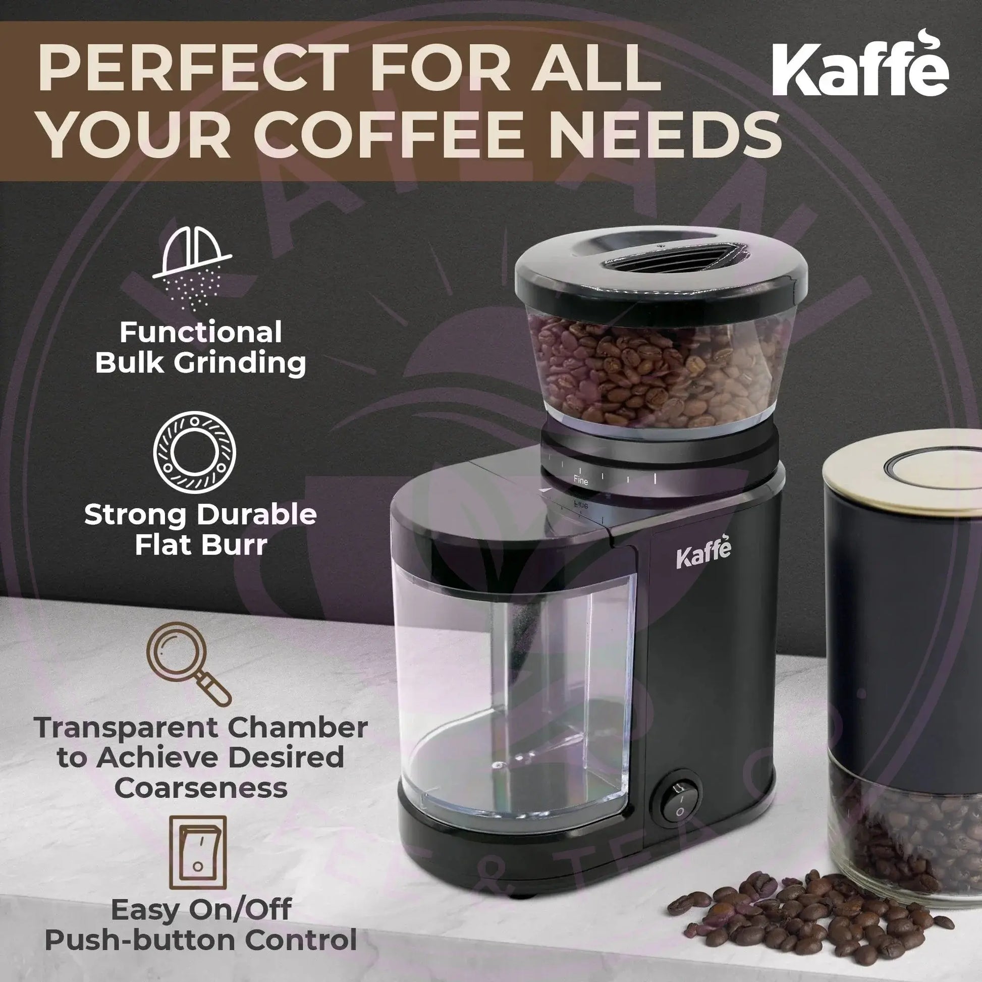 Burr Coffee Grinder, KF8021 Kaffe Products
