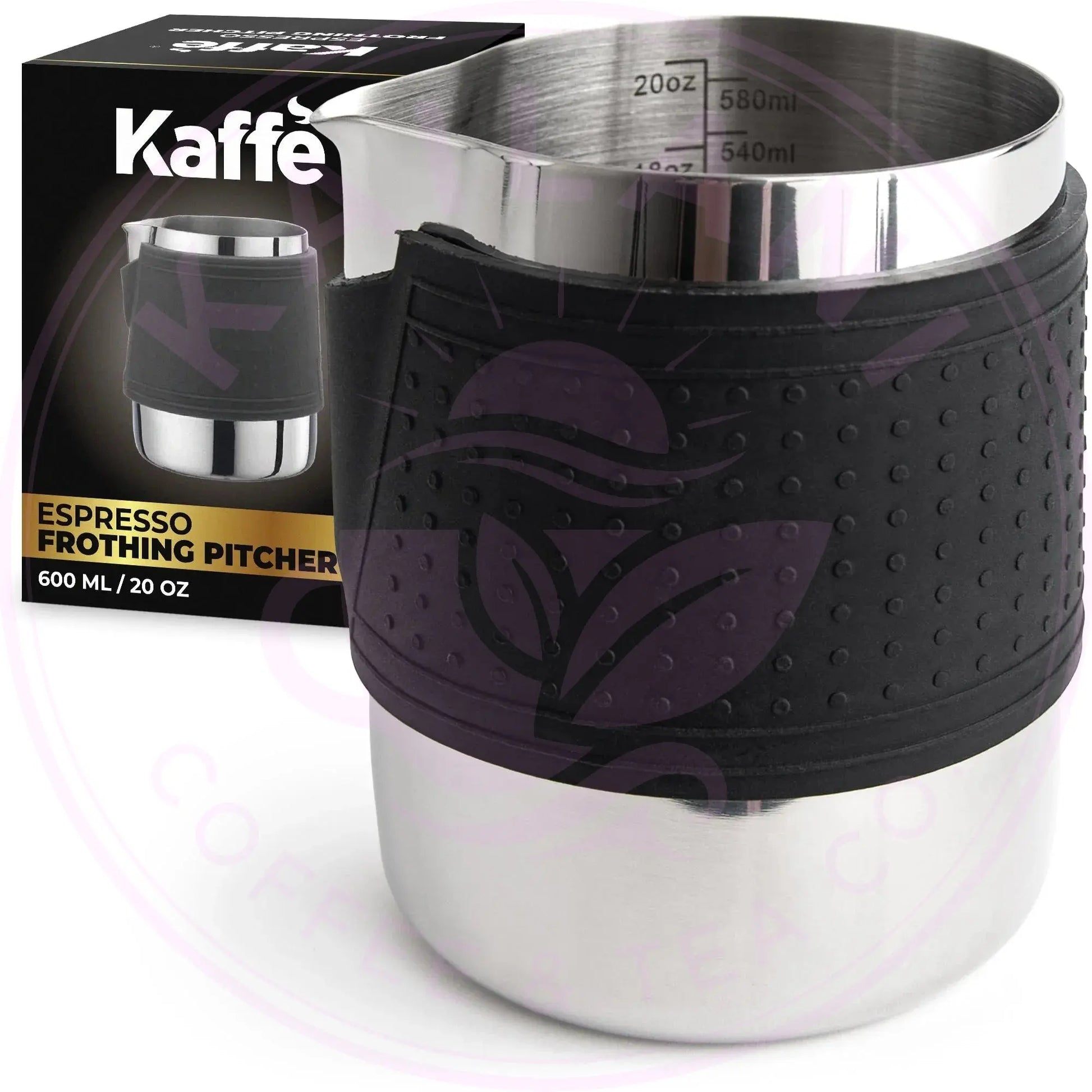 Milk Frothing Pitcher, 600 ML, KFFP01 Kaffe Products