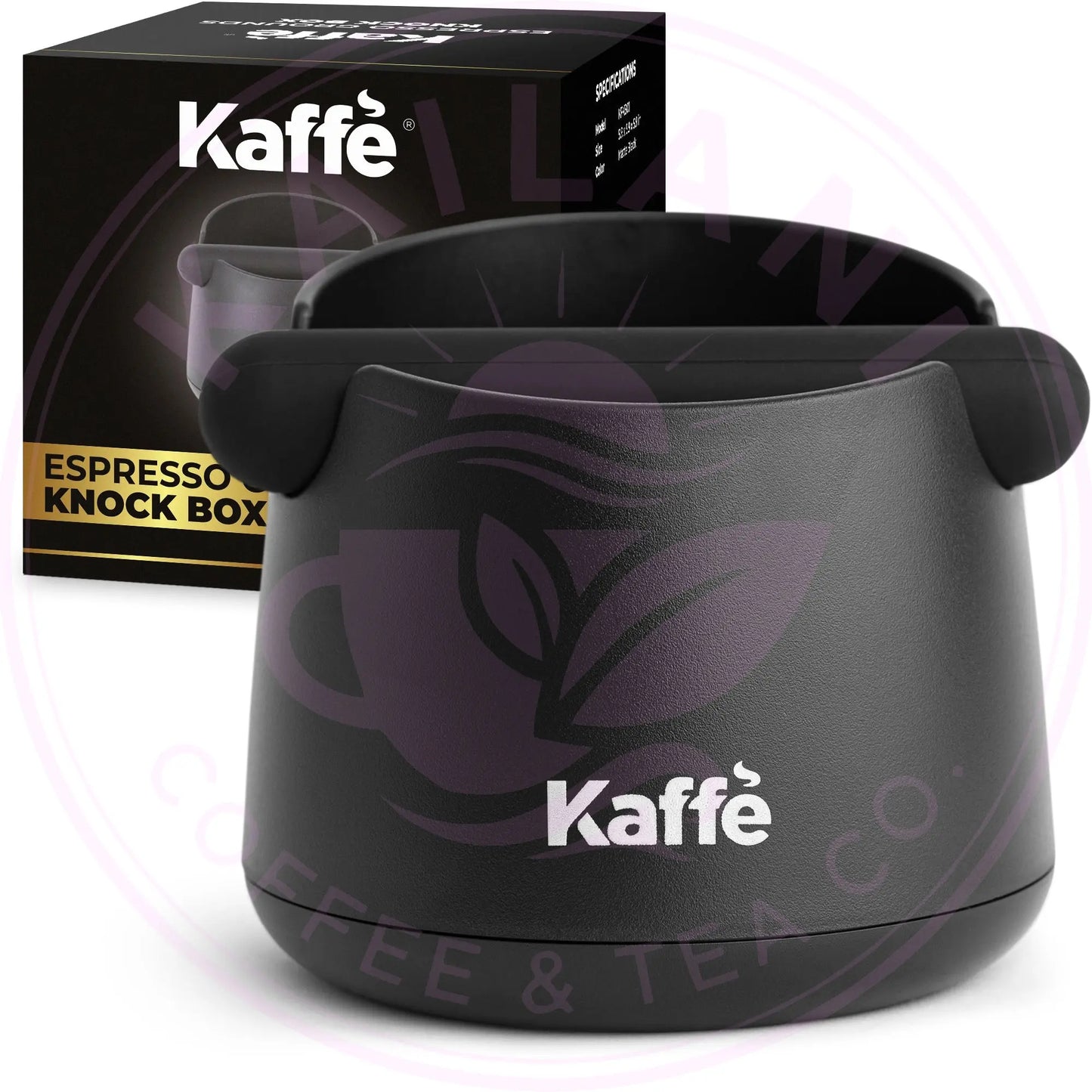 Espresso Knock Box - Kaffe KFKB01 with Rubber Knock Bar