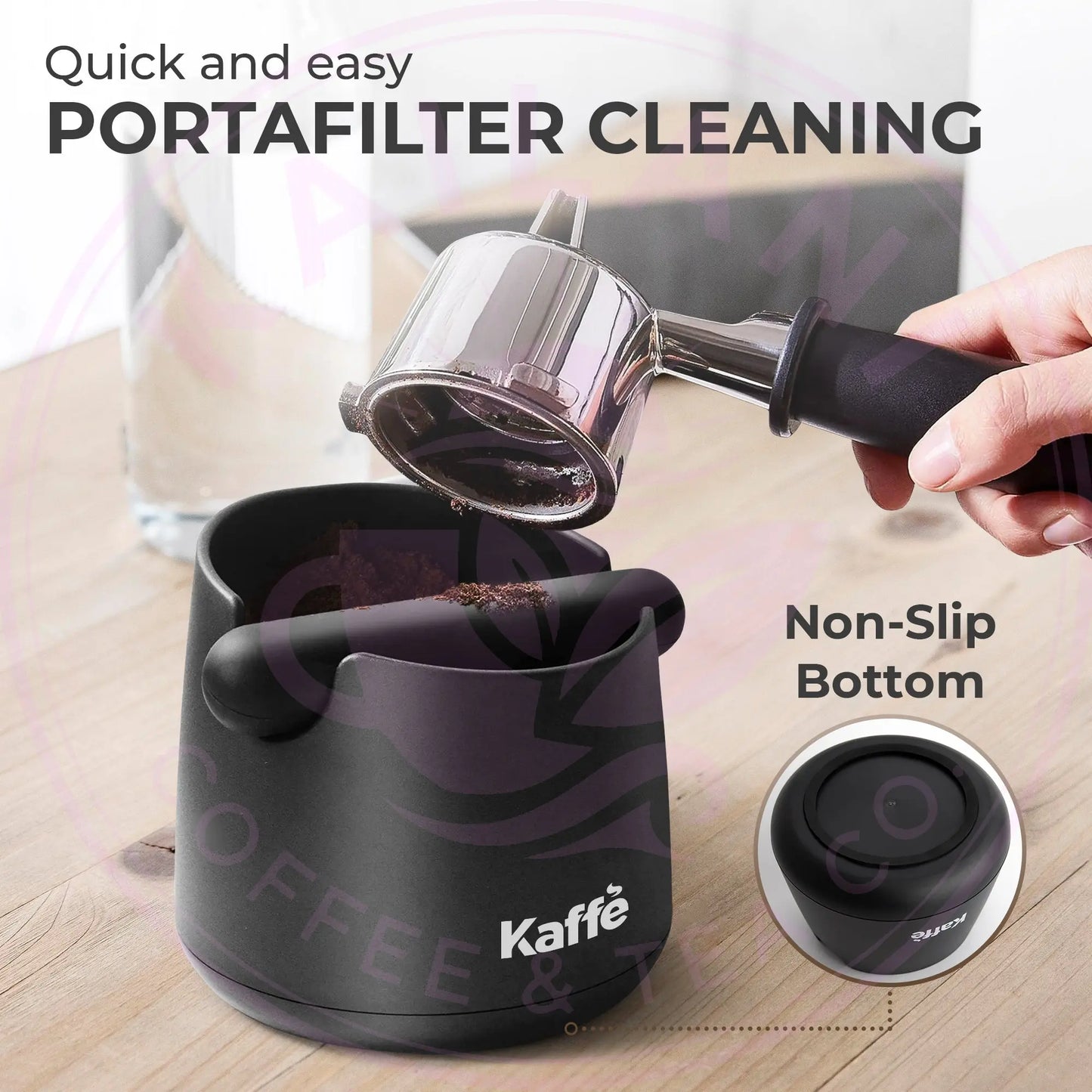 Espresso Knock Box - Kaffe KFKB01 with Rubber Knock Bar