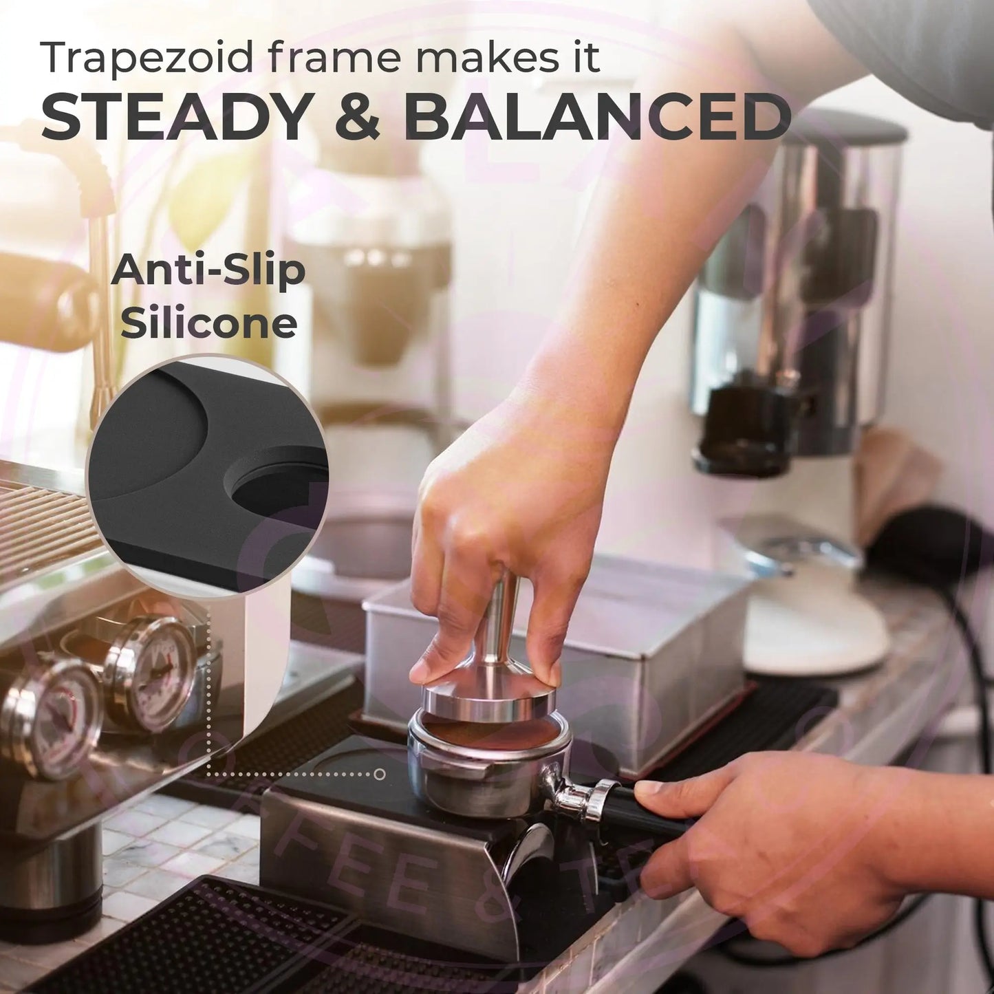 Espresso Tamping Mat - Portafilter Holder Kaffe KFTH01