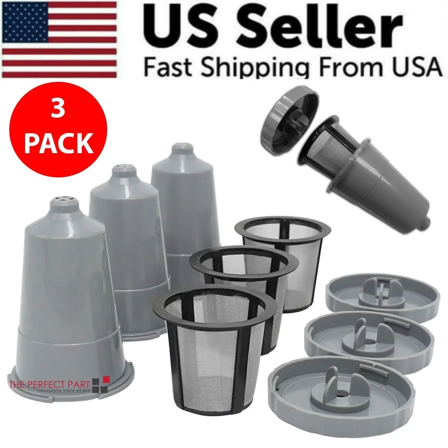 Reusable K-Cup Coffee Filters 3-Pack - Kailani Coffee & Tea Co.