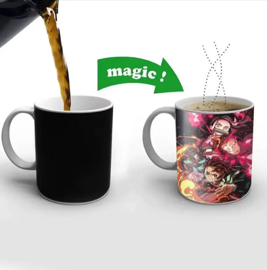 Magic Heat-Reveal Anime Coffee Mug - Watch Your Characters Appear! - Kailani Coffee & Tea Co.