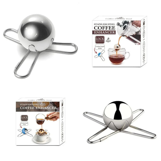 Coffee Ice Puck - Stainless Steel Spherical Drink Chiller - Kailani Coffee & Tea Co.