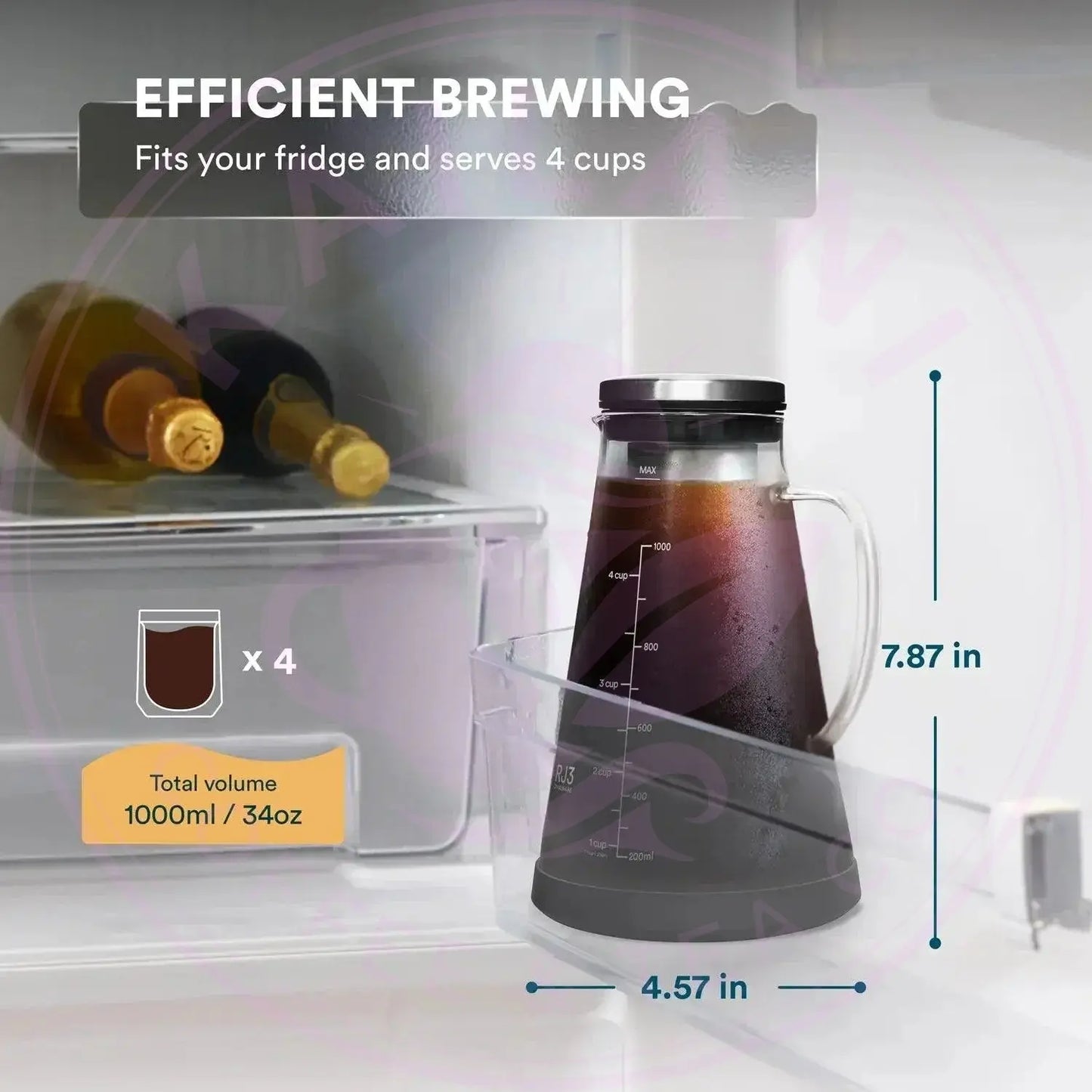 Cold Brew Maker 1.0L/34oz and 1.5L/51oz Ovalware