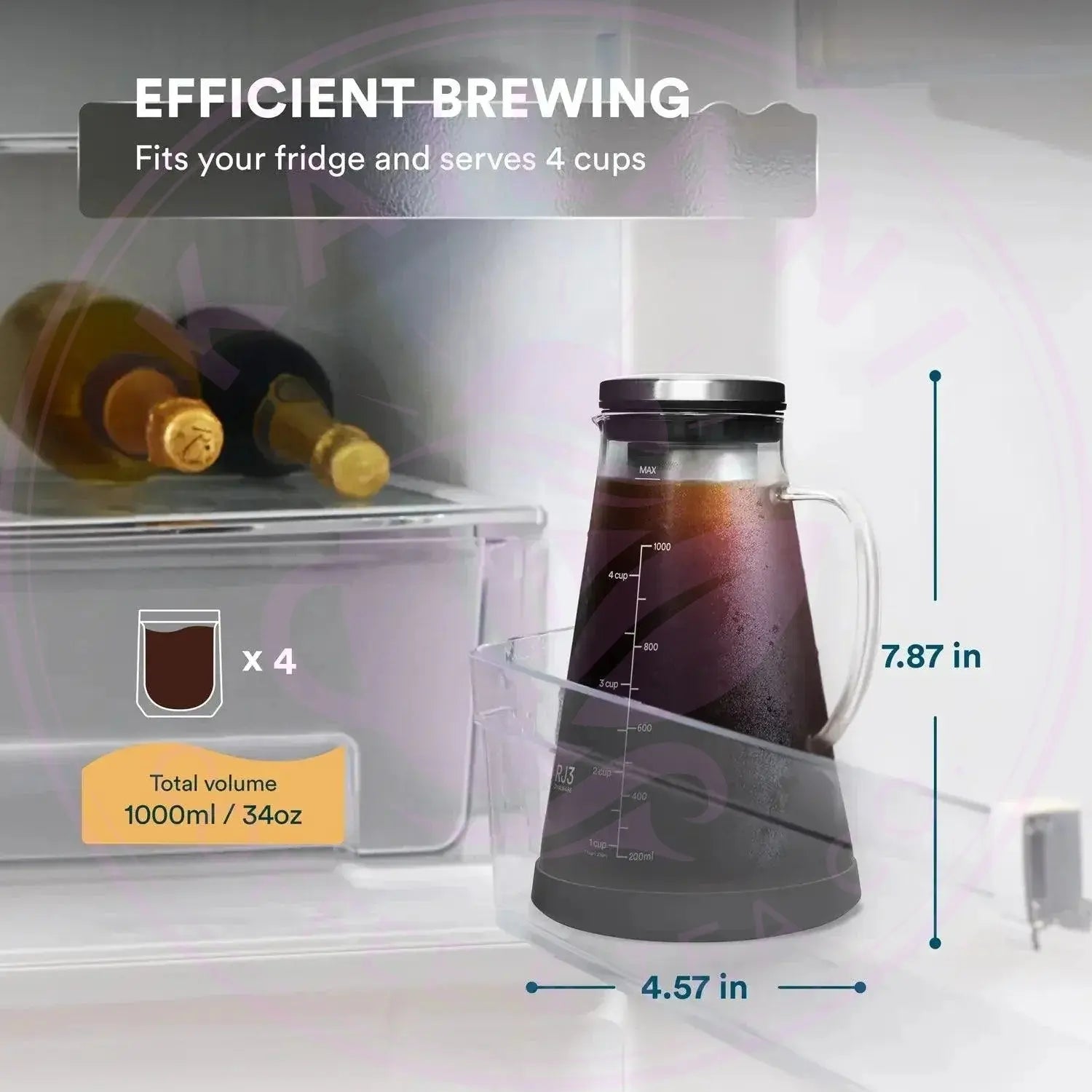 Cold Brew Maker 1.0L/34oz and 1.5L/51oz Ovalware