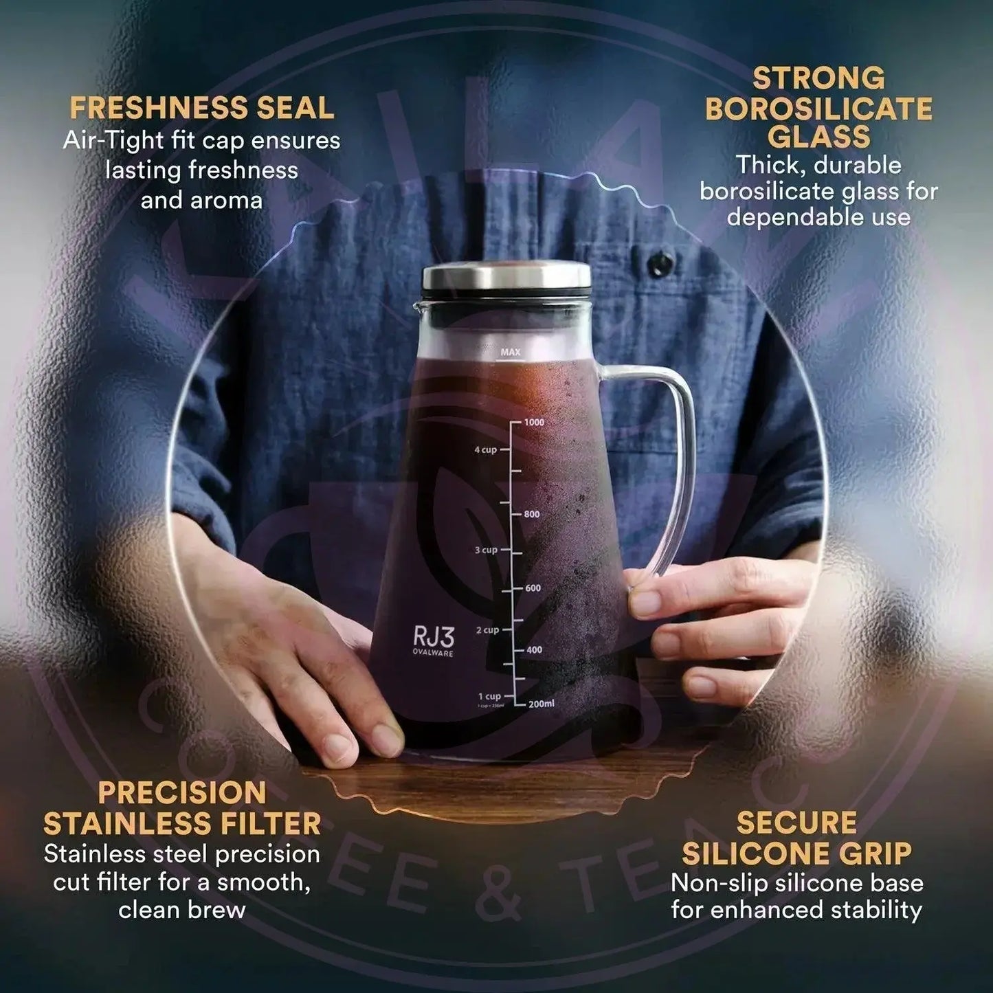 Cold Brew Maker 1.0L/34oz and 1.5L/51oz Ovalware