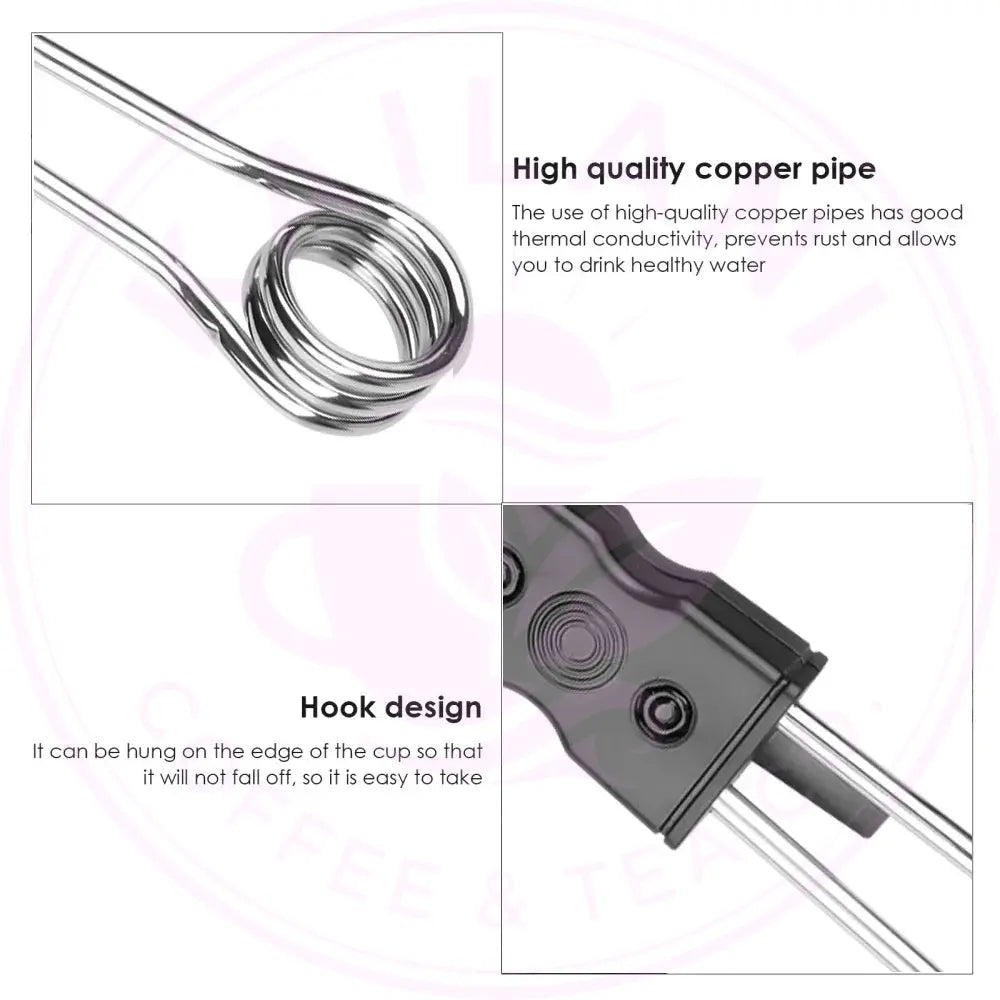 Portable Car Immersion Heater – 12V/24V Electric Coffee & Water Warmer